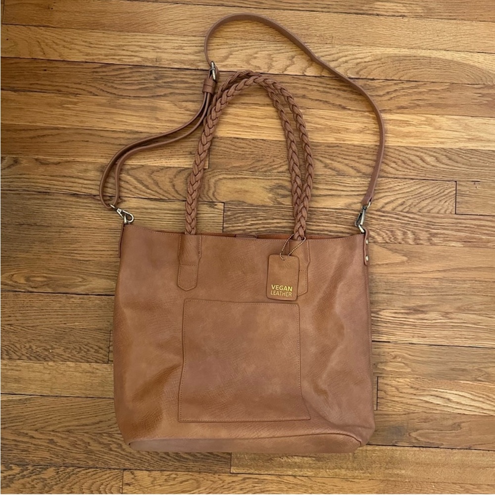 NWOT Vegan Leather Tote Bag